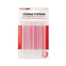 Стержни клеевые REXANT Ø 11 мм, 100 мм, прозрачные (6 шт./уп.) (блистер)