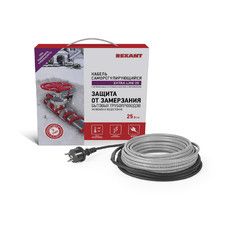 Кабель греющий саморегулирующийся REXANT Extra Line 25MSR-PB, на трубу, 8 м/200 Вт